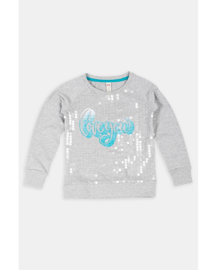 FELPA GIROCOLLO MISTO COTONE