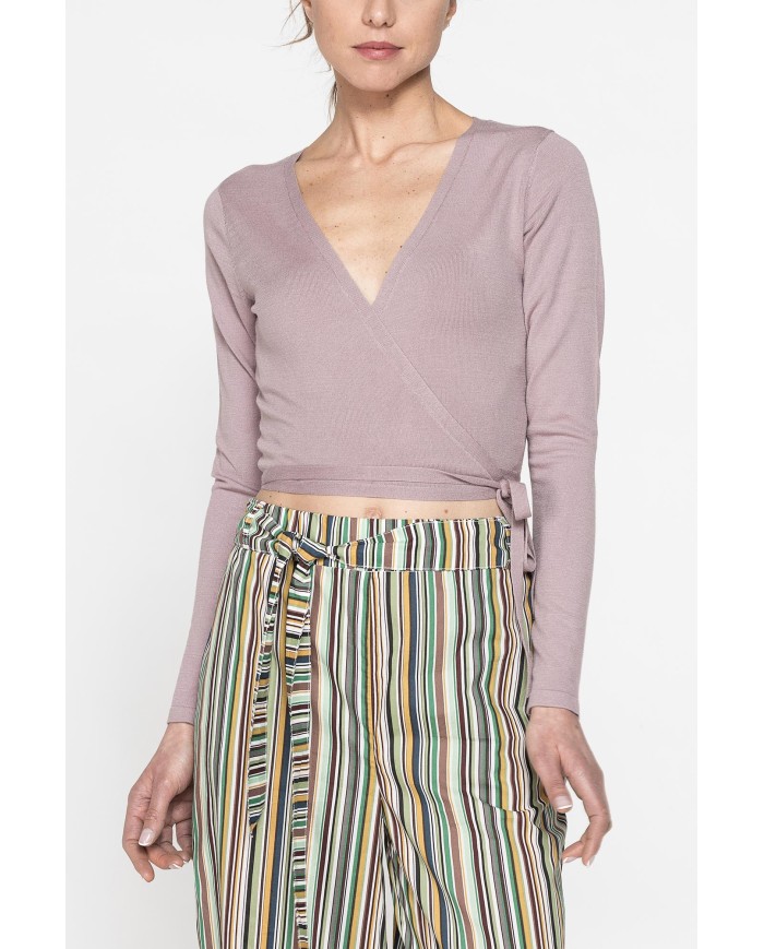 MAGLIA CROP INCROCIATA