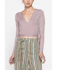 MAGLIA CROP INCROCIATA