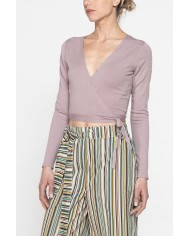 MAGLIA CROP INCROCIATA