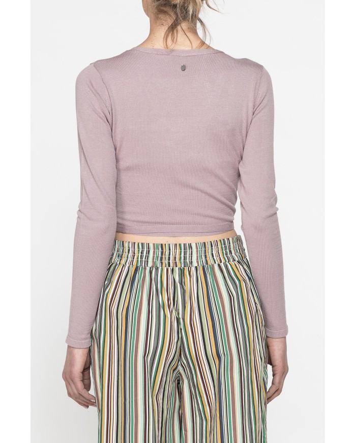 MAGLIA CROP INCROCIATA