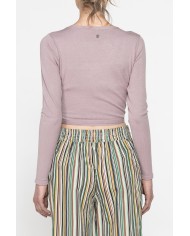 MAGLIA CROP INCROCIATA