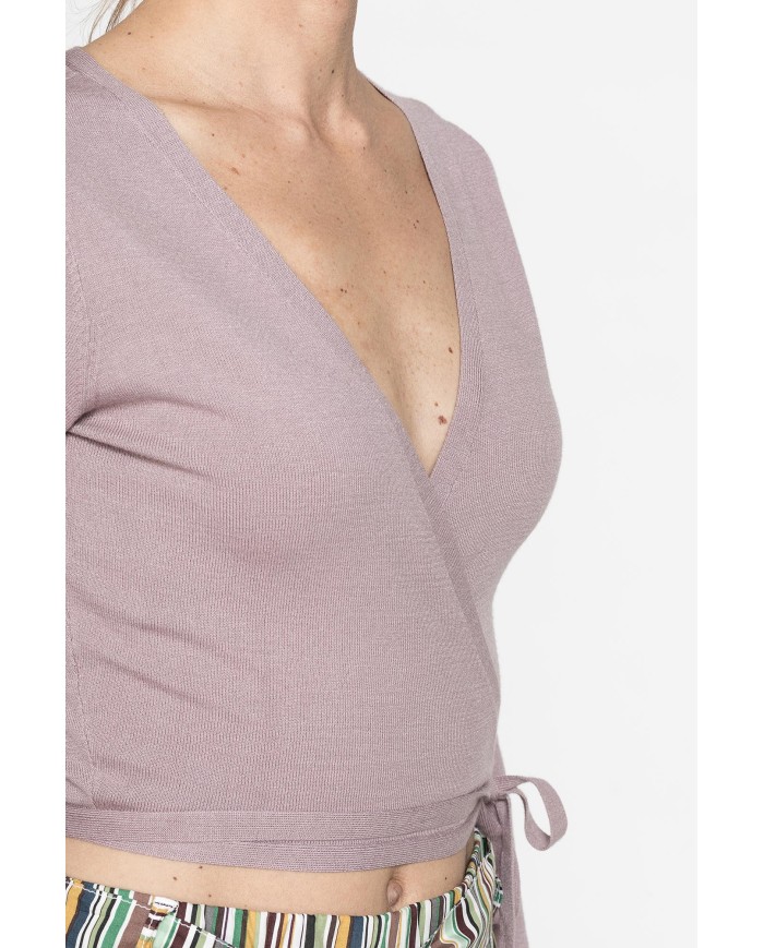 MAGLIA CROP INCROCIATA