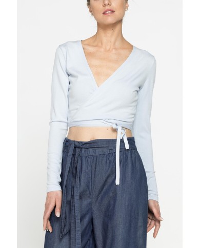 MAGLIA CROP INCROCIATA