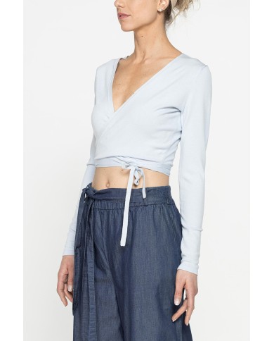 MAGLIA CROP INCROCIATA