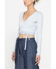 MAGLIA CROP INCROCIATA