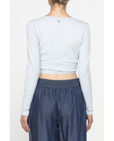 MAGLIA CROP INCROCIATA