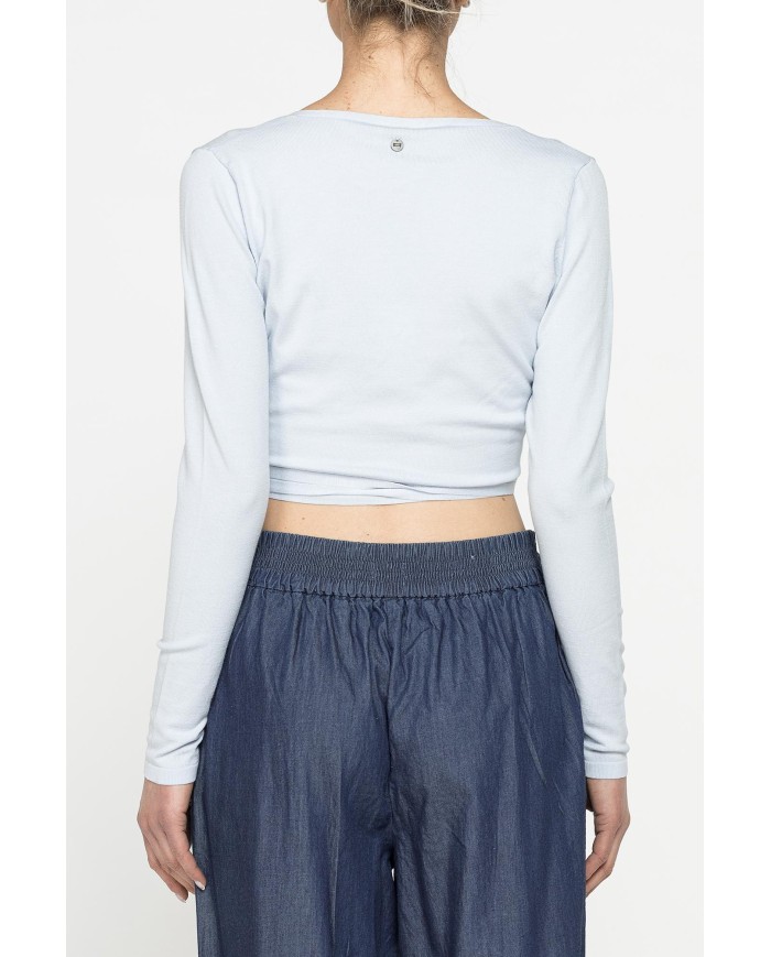 MAGLIA CROP INCROCIATA