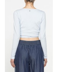 MAGLIA CROP INCROCIATA