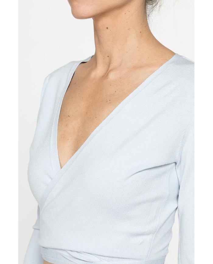 MAGLIA CROP INCROCIATA