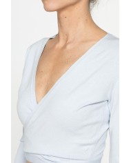 MAGLIA CROP INCROCIATA