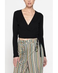 MAGLIA CROP INCROCIATA