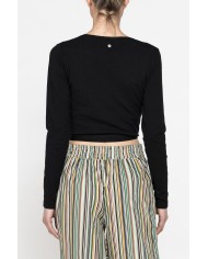 MAGLIA CROP INCROCIATA