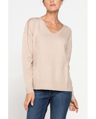 MAGLIA BASICA CON SCOLLO A V