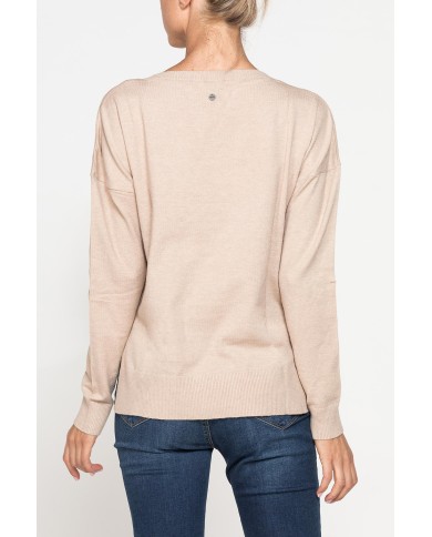 MAGLIA BASICA CON SCOLLO A V