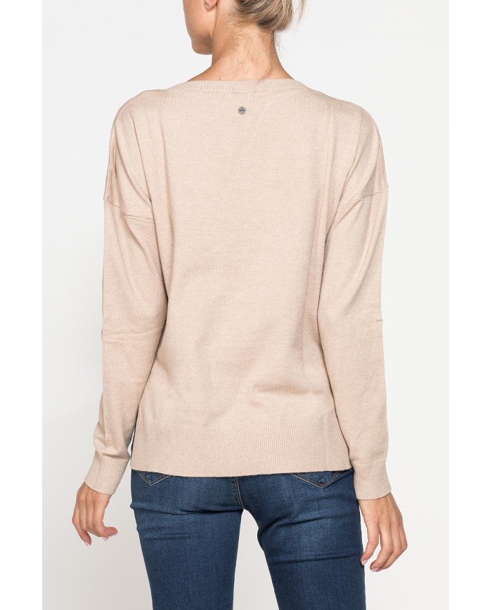 MAGLIA BASICA CON SCOLLO A V