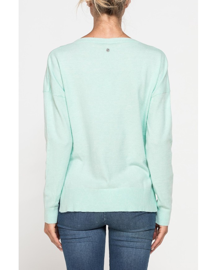 MAGLIA BASICA CON SCOLLO A V