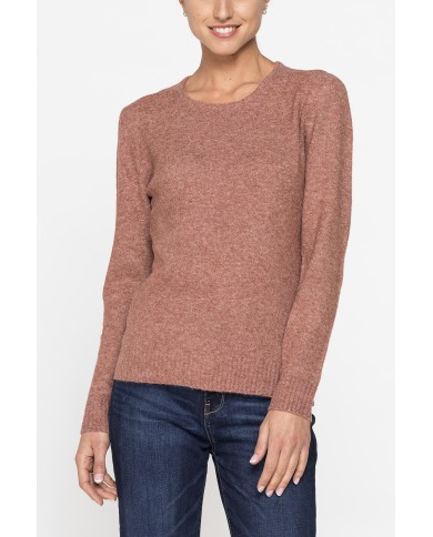 PULLOVER BASICO GIROCOLLO CON FILATO RICICLATO