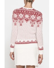 MAGLIONE JACQUARD CON MOTIVO NATALIZIO IN FILATO MISTO LANA