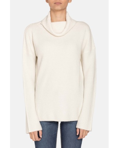 MAGLIA COLLO ALTO IN MISTO LANA