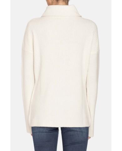 MAGLIA COLLO ALTO IN MISTO LANA