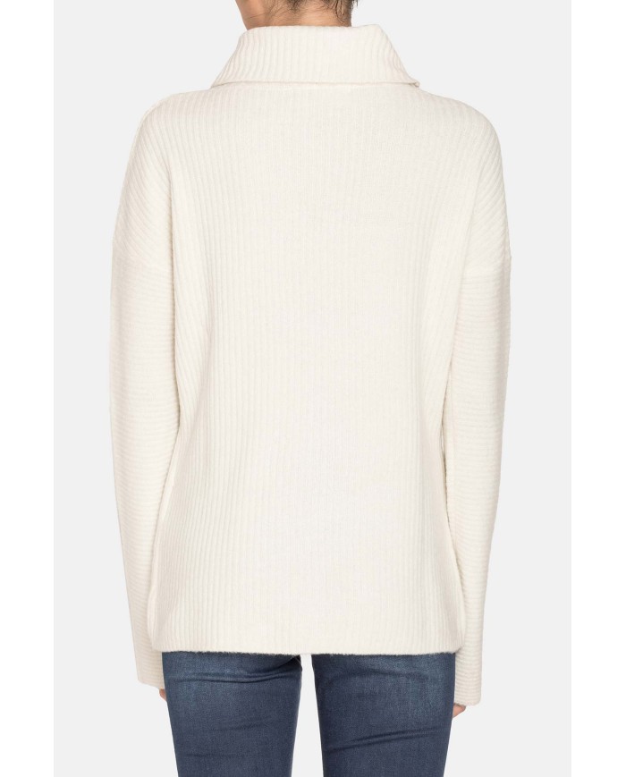 MAGLIA COLLO ALTO IN MISTO LANA