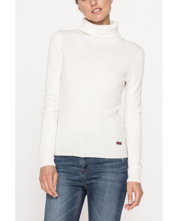 MAGLIA COLLO ALTO IN MISTO CASHMERE