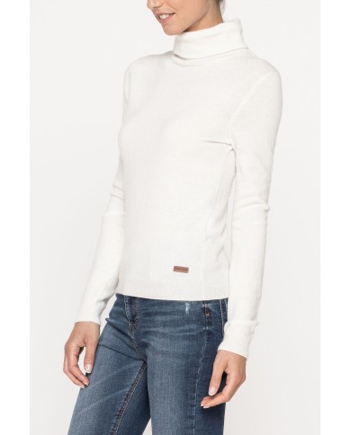 MAGLIA COLLO ALTO IN MISTO CASHMERE