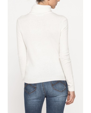 MAGLIA COLLO ALTO IN MISTO CASHMERE