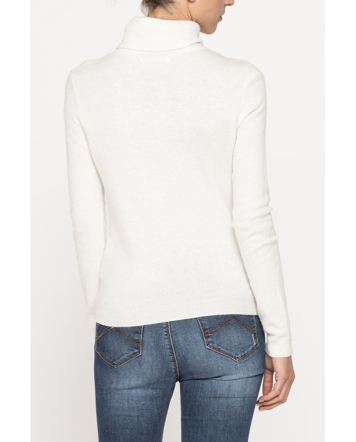 MAGLIA COLLO ALTO IN MISTO CASHMERE