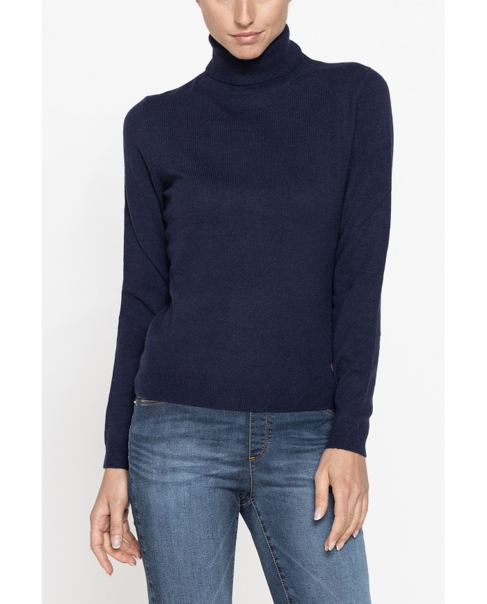 MAGLIA COLLO ALTO IN MISTO CASHMERE