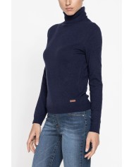 MAGLIA COLLO ALTO IN MISTO CASHMERE