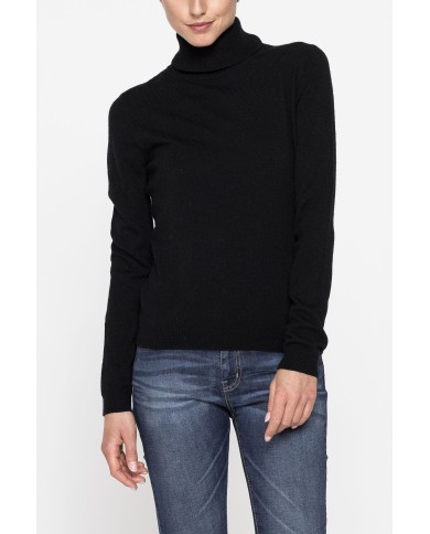 MAGLIA COLLO ALTO IN MISTO CASHMERE