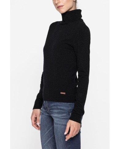 MAGLIA COLLO ALTO IN MISTO CASHMERE