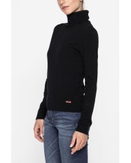 MAGLIA COLLO ALTO IN MISTO CASHMERE