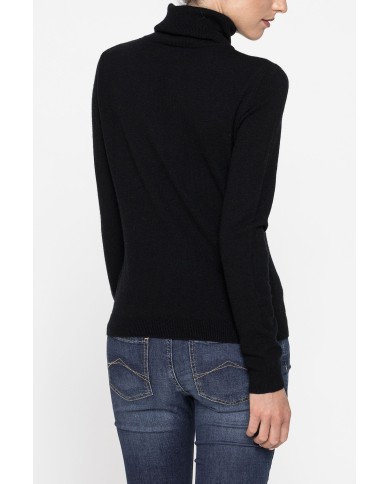MAGLIA COLLO ALTO IN MISTO CASHMERE