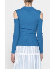 LUPETTO IN COSTINE CON DETTAGLIO  OBLÒ SULLA SPALLA