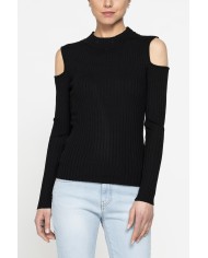 LUPETTO IN COSTINE CON DETTAGLIO  OBLÒ SULLA SPALLA