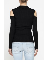 LUPETTO IN COSTINE CON DETTAGLIO  OBLÒ SULLA SPALLA