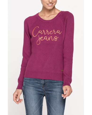 MAGLIA GIROCOLLO A COSTINE IN MISTO VISCOSA