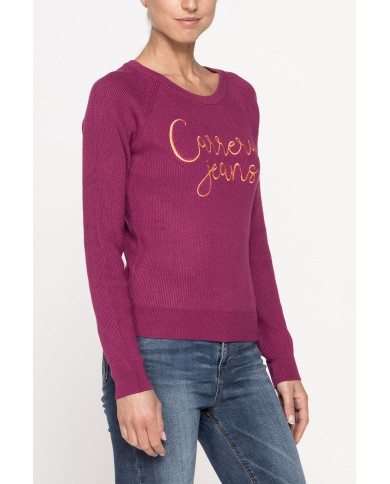 MAGLIA GIROCOLLO A COSTINE IN MISTO VISCOSA