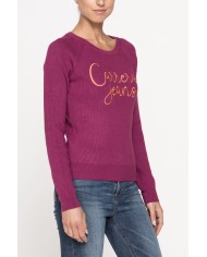 MAGLIA GIROCOLLO A COSTINE IN MISTO VISCOSA