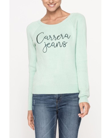 MAGLIA GIROCOLLO A COSTINE IN MISTO VISCOSA