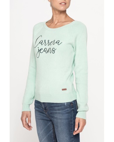 MAGLIA GIROCOLLO A COSTINE IN MISTO VISCOSA