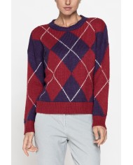 MAGLIONE OVERSIZE A ROMBI FILATO MISTO MOHAIR