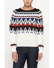 MAGLIA GIROCOLLO JACQUARD IN MISTO LANA