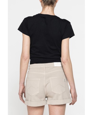 T-SHIRT SCOLLO A V CON NODO IN VITA