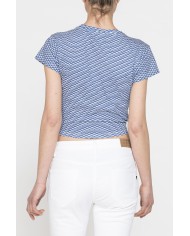 T-SHIRT SCOLLO A V CON NODO IN VITA