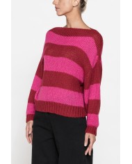 MAGLIONE A RIGHE OVERSIZE IN FILATO MISTO MOHAIR
