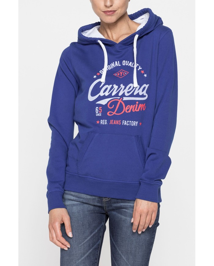 FELPA CON CAPPUCCIO 100% COTONE